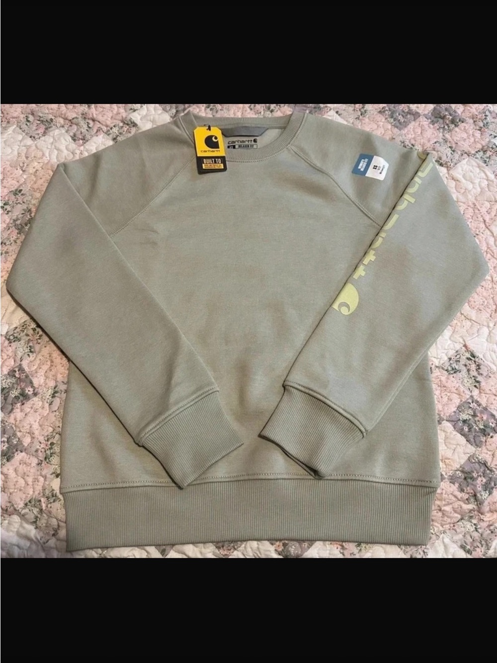 Carhartt Relaxed Fit Midweight Graphic Crewneck Thick Warm Cozy Pullover Sweater